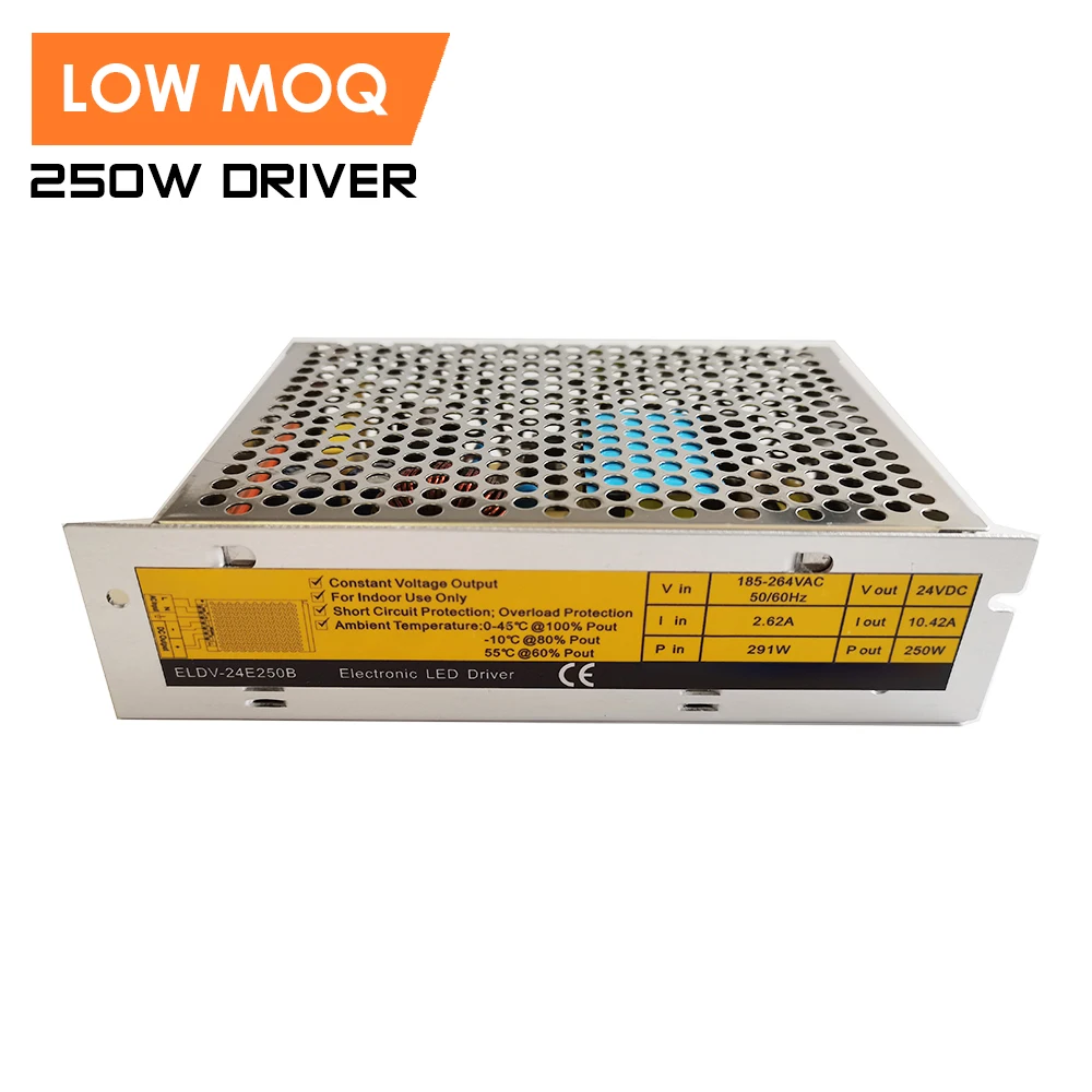 250W LED Power Supply 24Volt 12Volt 10.4A 20.8A ac dc LED Driver Switching Power Supply