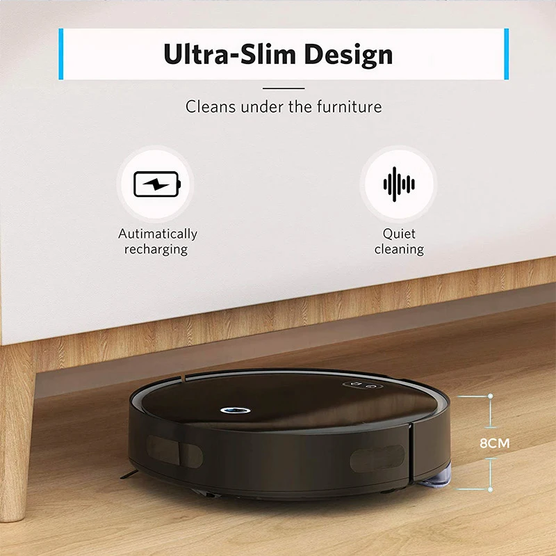 Robot Vacuum Cleaner VSLEAM VISION & Gyro Navigation Gold Brand OEM Manufacturer Brushless Motor