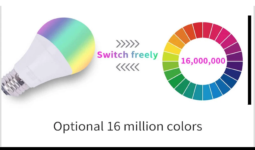 E27 Intelligence Control Energy Saving 9w A19 Mutil-color Changing Rgb Rhythm Light Led Music Bulb with