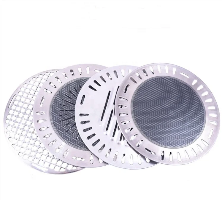 hot sale cheap 295mm korean round bbq grill pan bbq grill stainless steel pan for restaurant