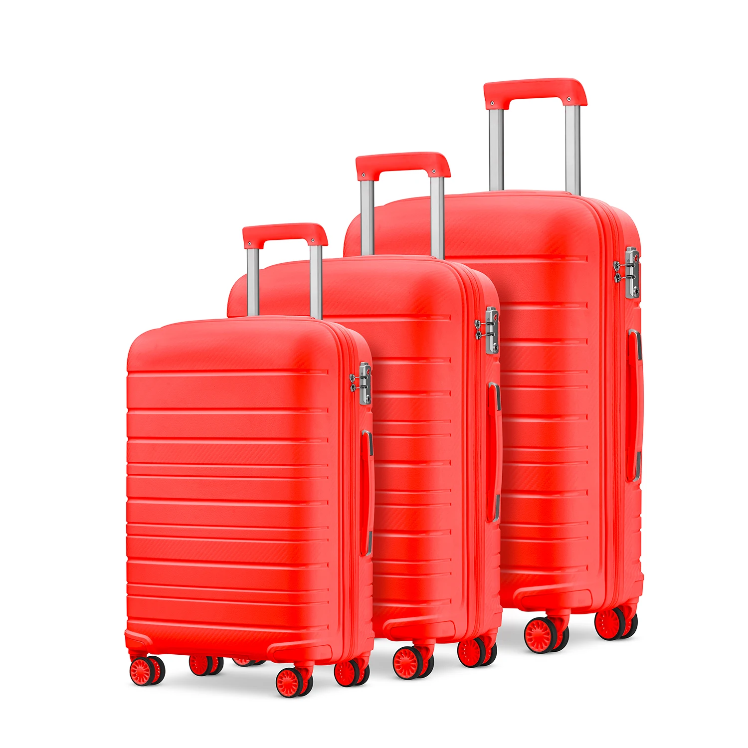 2022 New 3 Piece Suitcase Custom Logo Trolley Case Hard Case PP Luggage