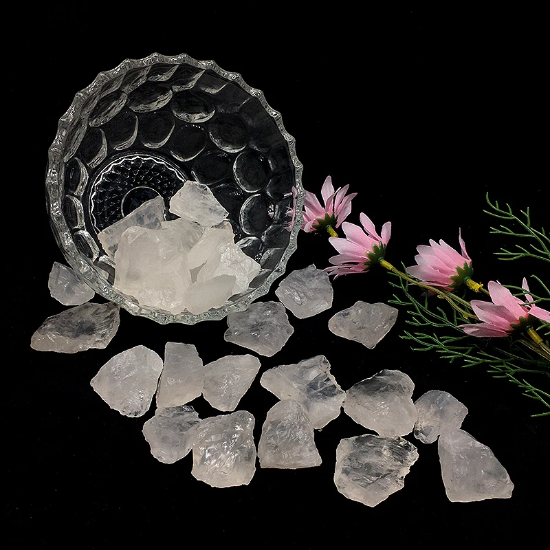 high-end wholesale Natural White crystal stones Rock Crystal raw Clear Quartz stone