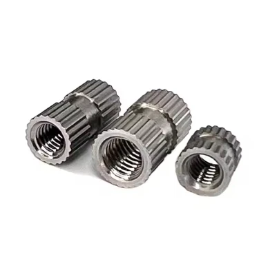 Custom Straight Grain Knurled GB809 Series Female M2 M3 M4 M6Thread Insert Nut Stainless Steel Injection Insert for Plastic