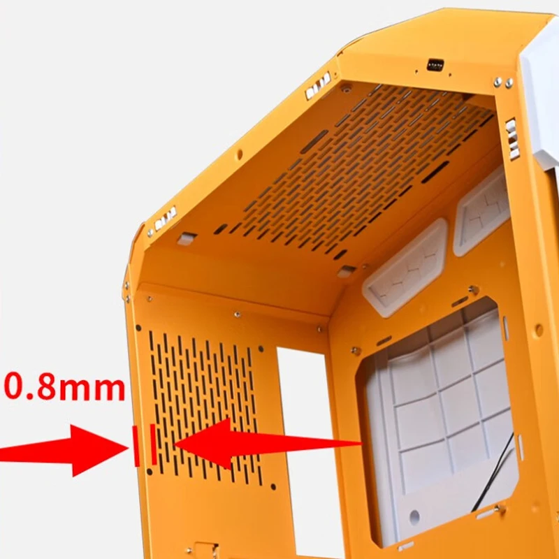 Factory OEM Custom Computer PC Case Gaming Cabinet Support M-ATX Motherboard with RGB CoolingFans  LED Lights Strips