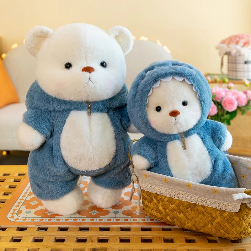 Plush Toy Supplier Cute Custom Stuffed Animal for Gifts Soft Toys Embroidery Cat bear 20cm 30cm