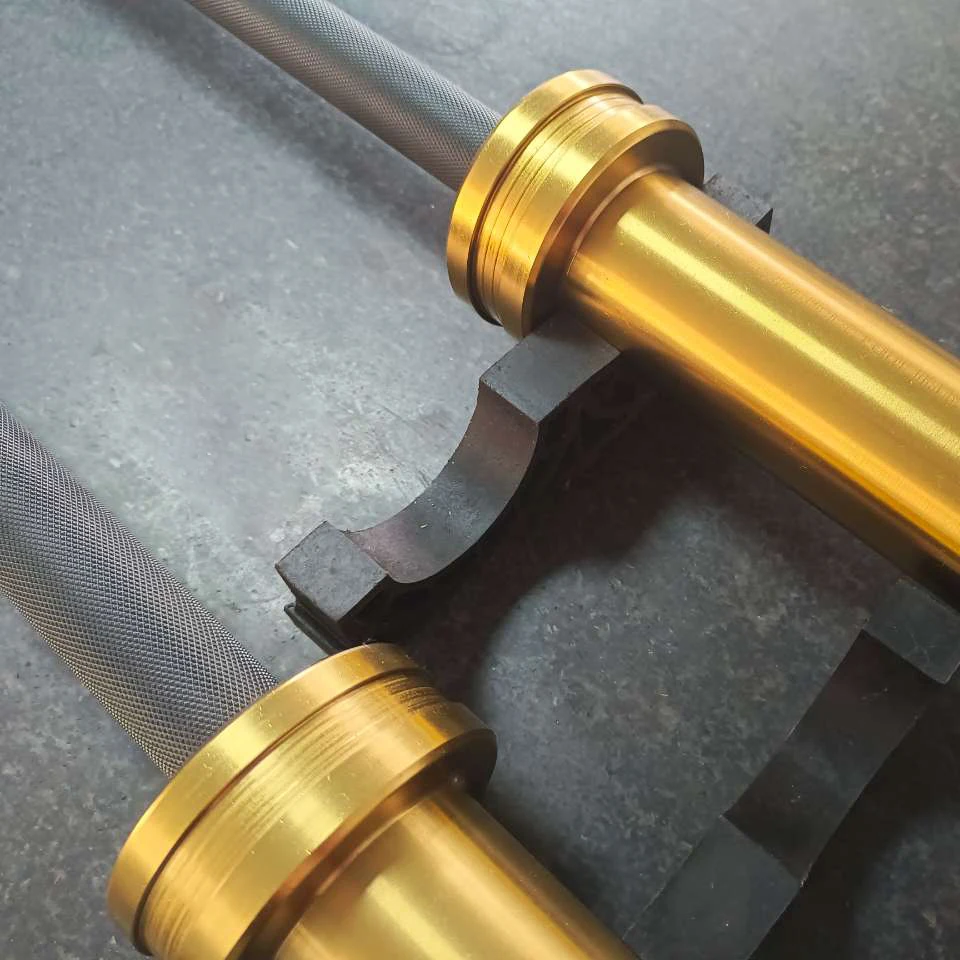 2.3m industrial  weight lifting color commercial gym ipf  27*2300mm bar gold barbell