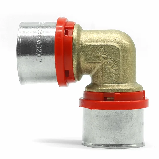 High quality water pipe connection 90 degree brass press fitting