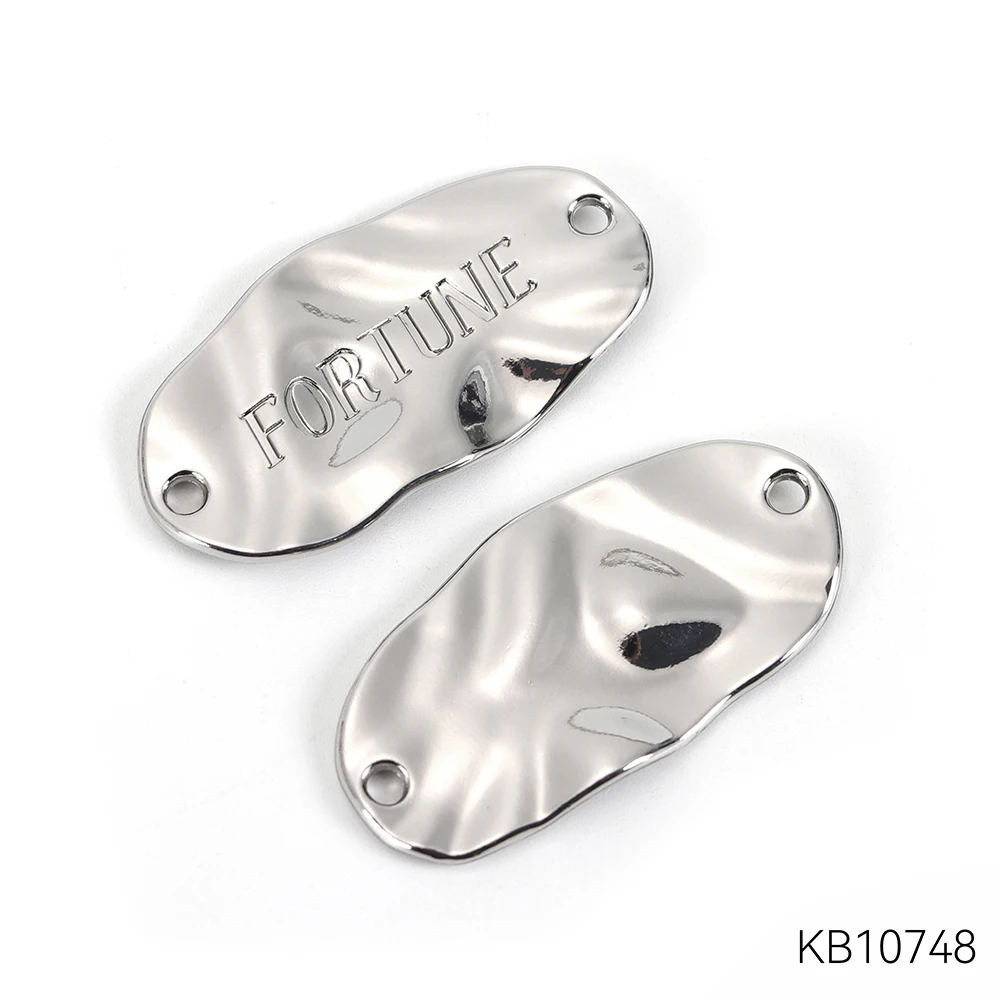 Garment Vintage Embossed Custom Metal Label Logo Small Metal Tag for Clothes