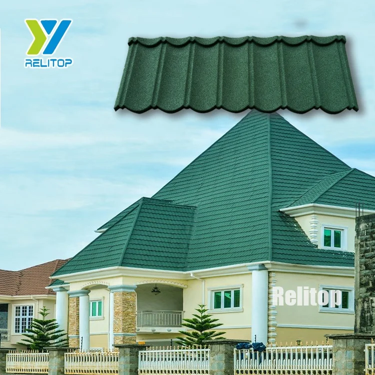 Roof Tile Building Materials Galvanized Color Coated Stone Wave Roofing Tile Sheet For House
