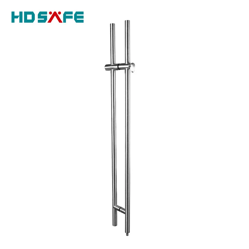 Security black handle lock with American cylinder key stainless steel glass sliding door lock handle swing glass door lock