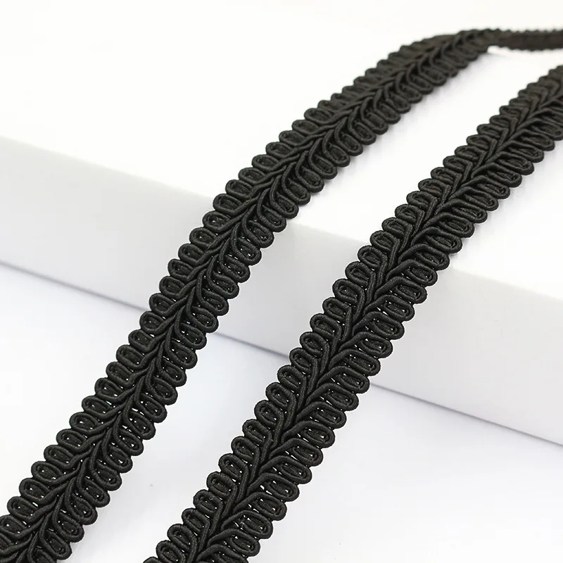 Wholesale Lace Ribbon Stephanoise 15mm Gimp Braid Trim Black  per 10 metre roll