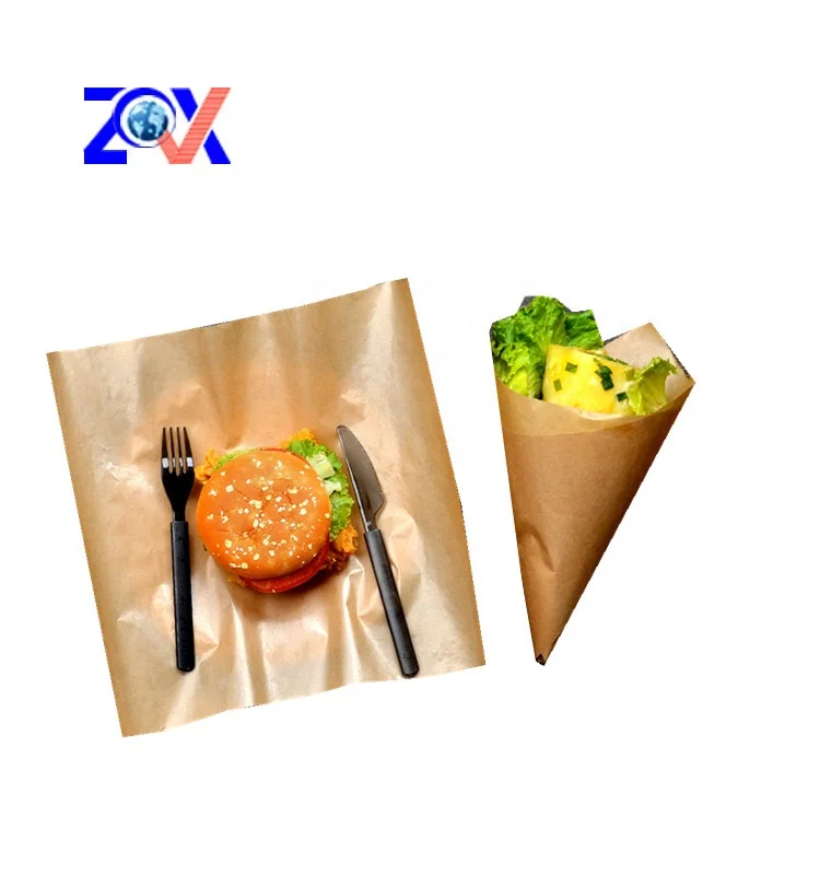 
Packaging Wrapping Greaseproof Paper Custom Logo Burger Paper Food Grade Paper Wood Pulp Offset Printing Carton Packing Virgin 