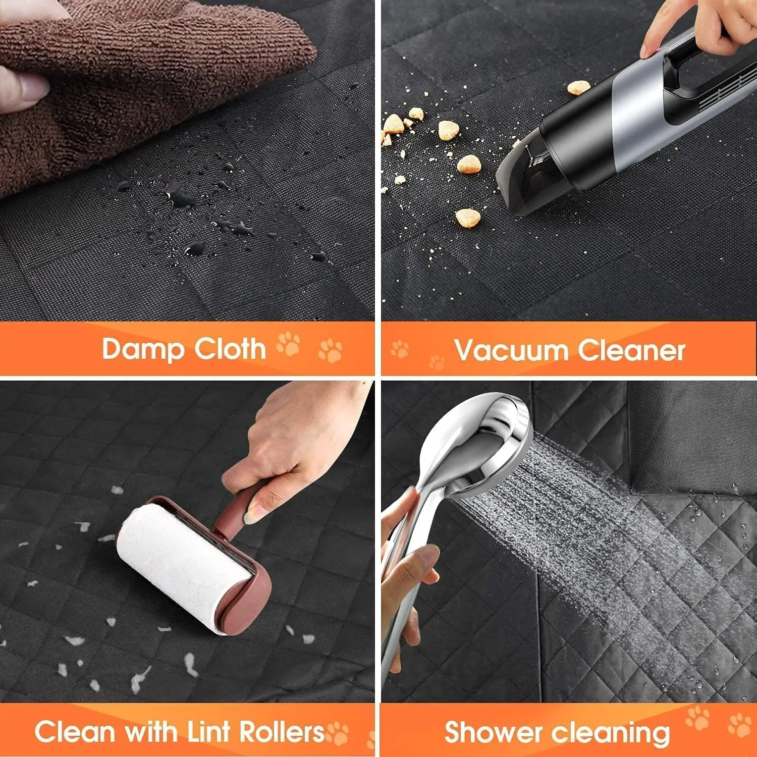 Dog Car Car Travel Bed Back Seat Extender Cover with Storage Pocket Waterproof Dog Hammock for SUV