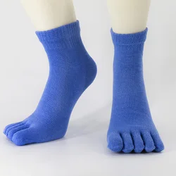 Cheap Sweat-Absorbent Soft Sport Slip Finger Socks Cotton Crew Unisex 5 Toe Socks for Men Women