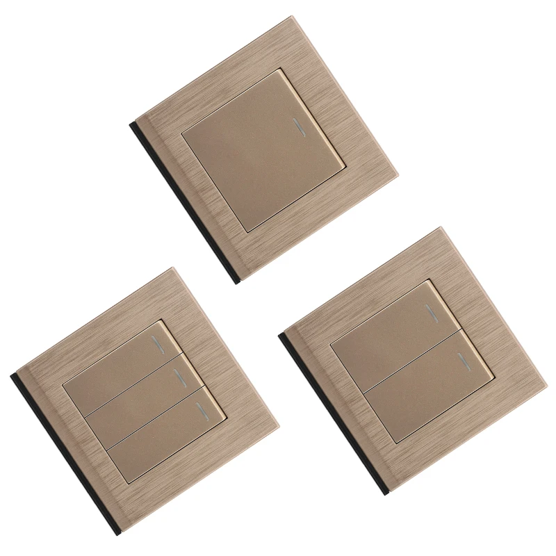 K2 Factory manufacture various gold grey black electric socket light switch wall switch socket