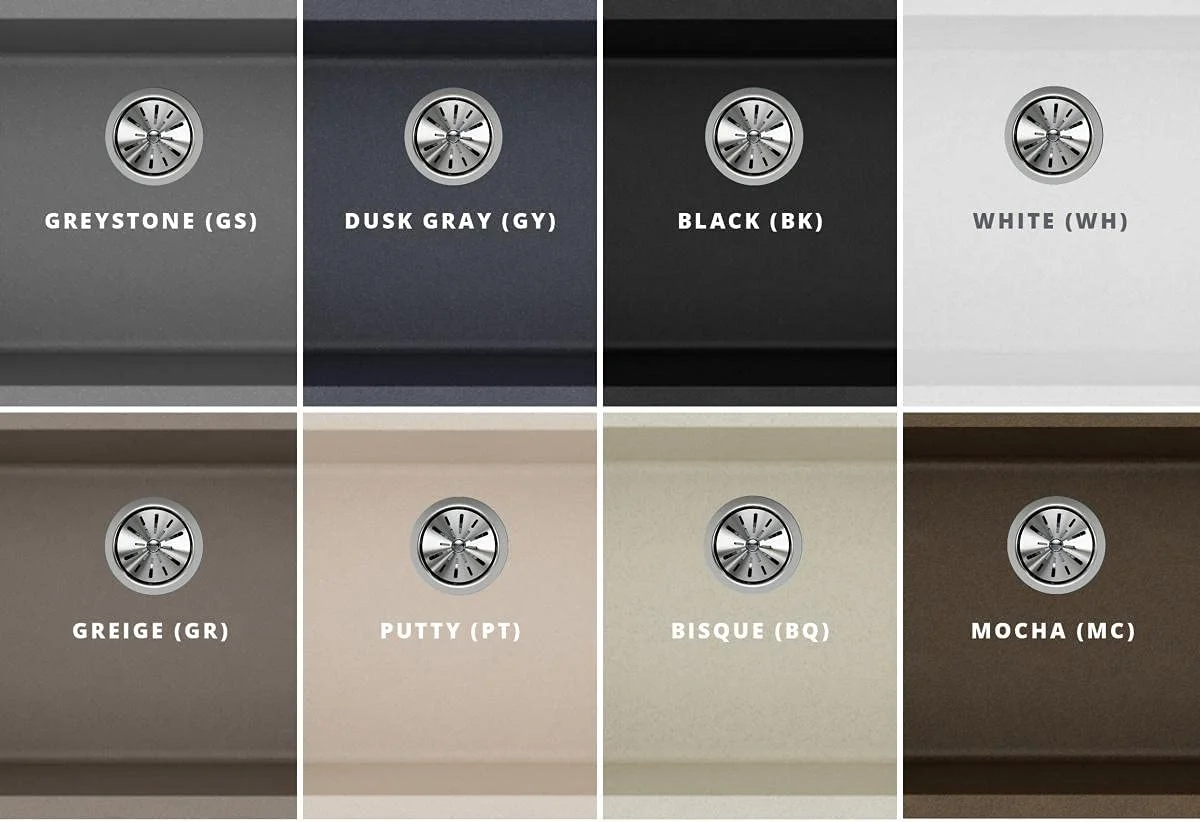 New Composite Granite Sink Handmade Gold Quartz Kitchen Sink Double Bowl