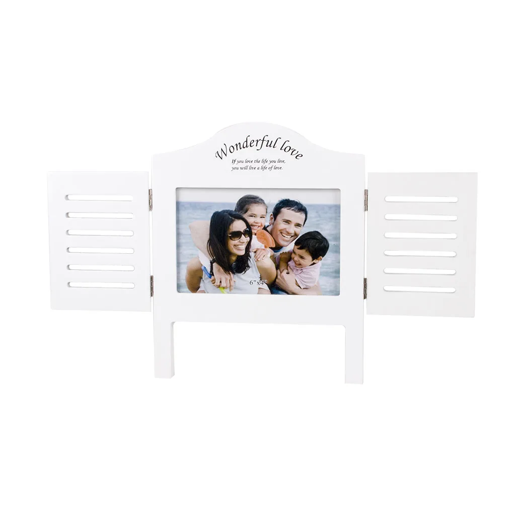 2022 New Design 4x6 Picture Frame Photo Display for Tabletop Display Wall Mount Solid Wood High Definition Glass Photo Frame