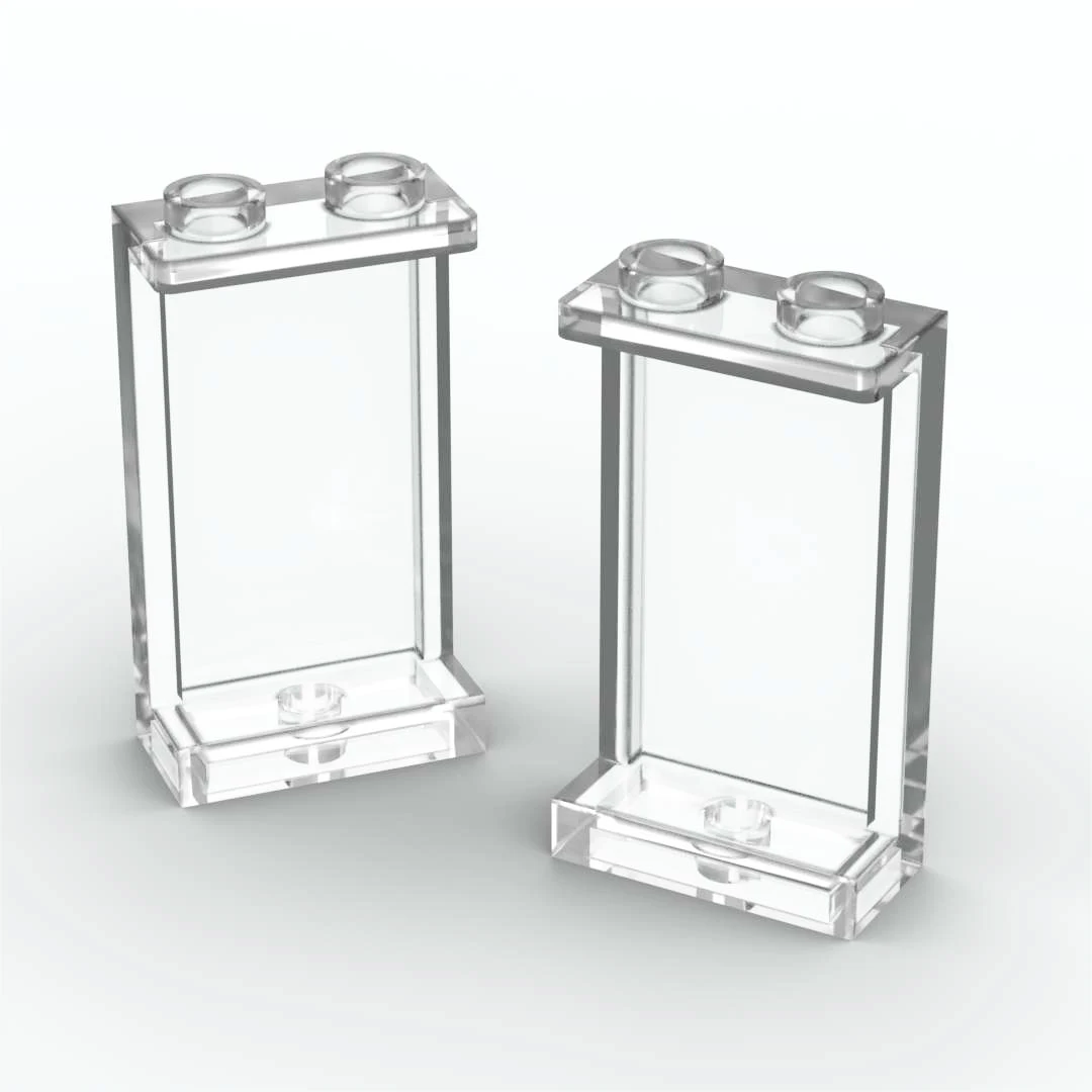 No. 87544  Creative Building Blocks Technical parts 74968 2362 1x2x3 Transparent wall panel  MOC  toys for children 87544