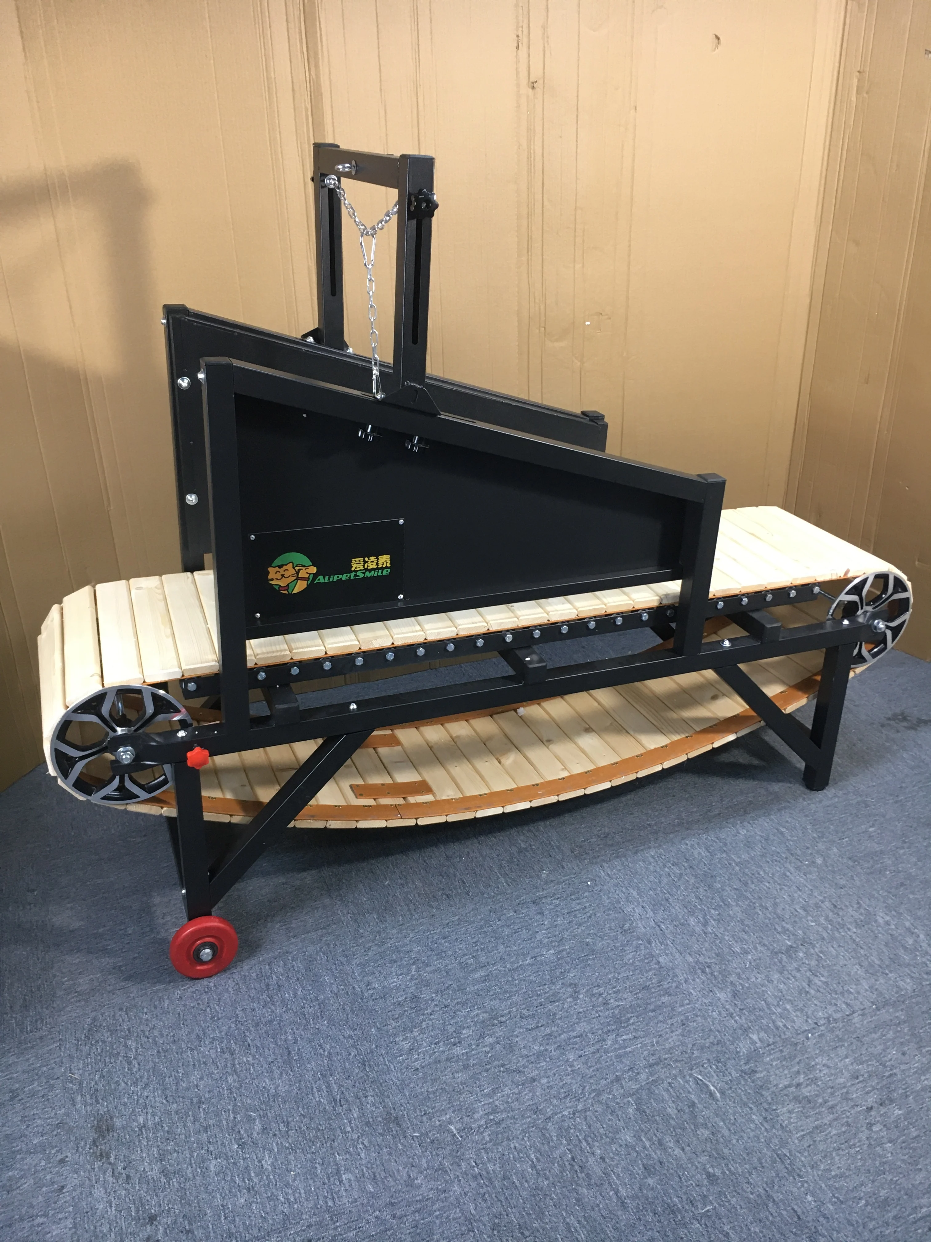 AlipetSmile New large dog treadmill with brakes and wheels, dog fitness training machine,Dog Treadmill for Indoor & Outdoor.