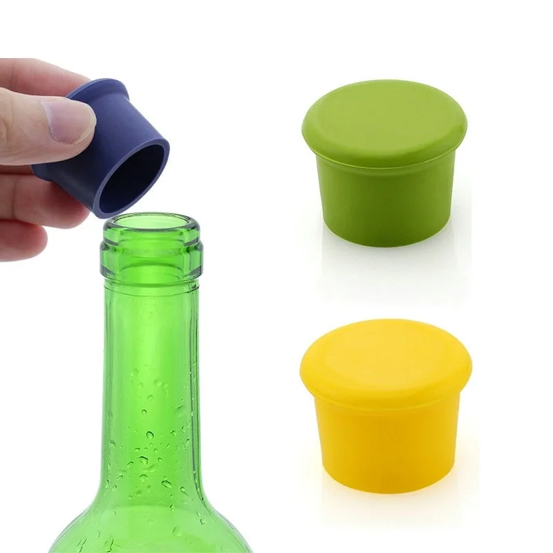 Custom Food Grade Beer Caps Leak-proof Wine Bottle Lids Wine Accessories Gift Reusable Bottle Cover Silicone Wine Stopper