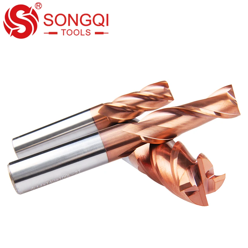 
HRC 45/55/60/65 Parallel Shank Solid Tungsten Carbide CNC End Milling Cutter for Stainless Steel Metal Cutter End Mill 