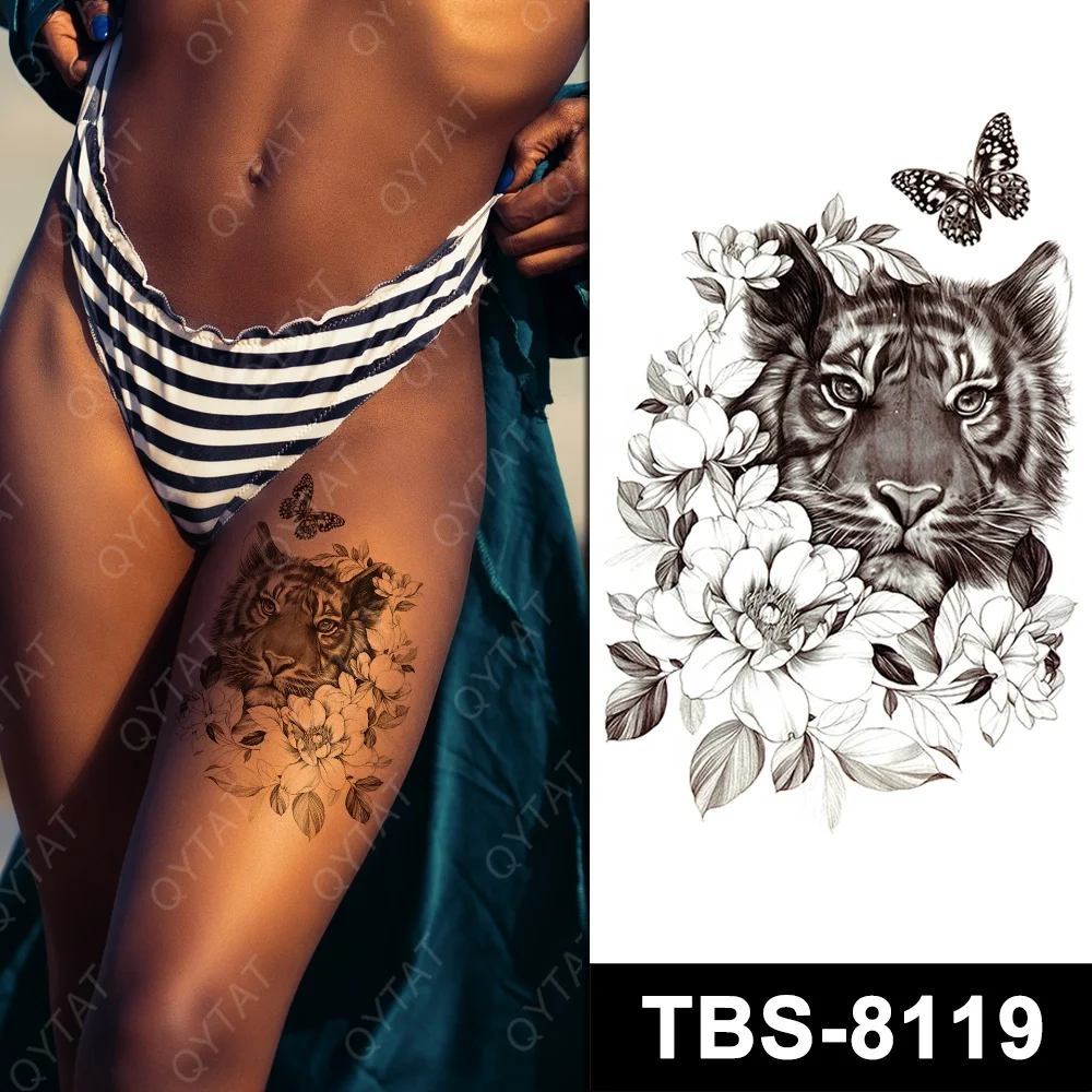 High Quality Durable Waterproof Adult Sex Naked Women Girls Charming Fake Temporary Body Tattoo Sticker Custom