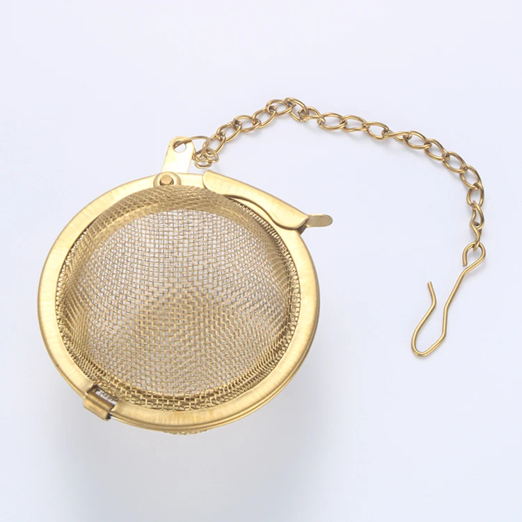 Fast Shipping Brass Tea Strainer Accessories Stainless Steel Mesh Filter Tea Ball Gold Tea Infuser