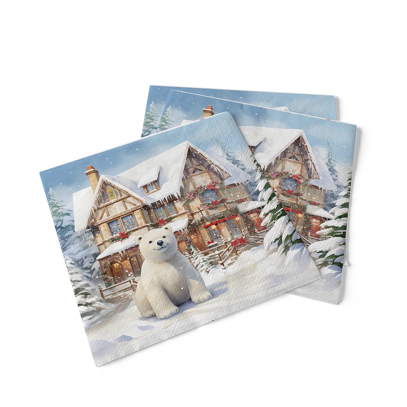 Quality Christmas Paper Napkins Personalized Napkins Christmas Theme Decorative Napkins Santian Paper