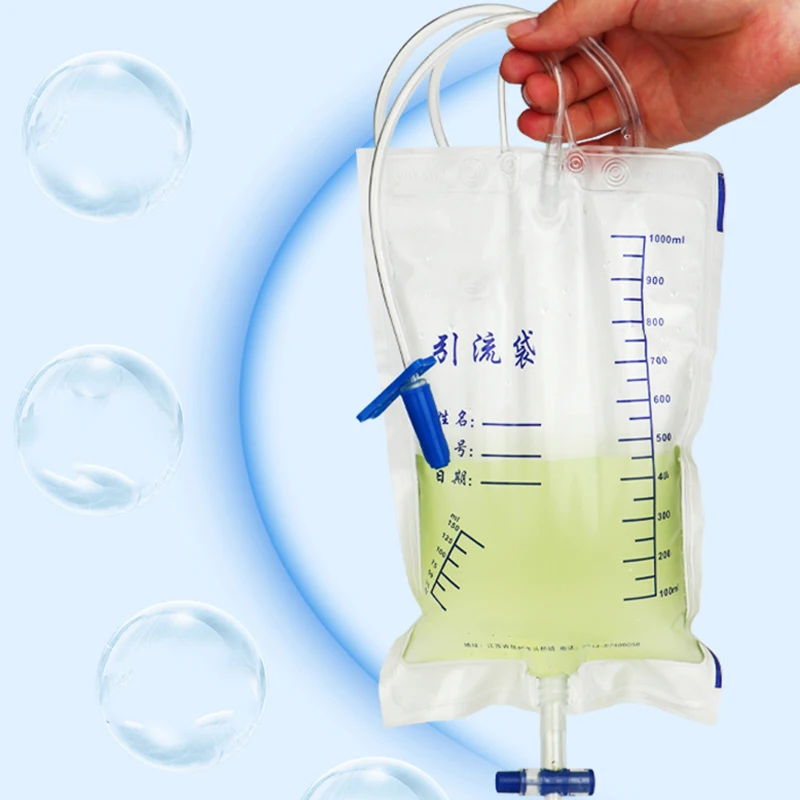 
Daily Use Thicken Disposable Medical Drainage Bag Anti-Reflux Household 1000ml Urine Drainage Bag For Elderly Men And Women 
