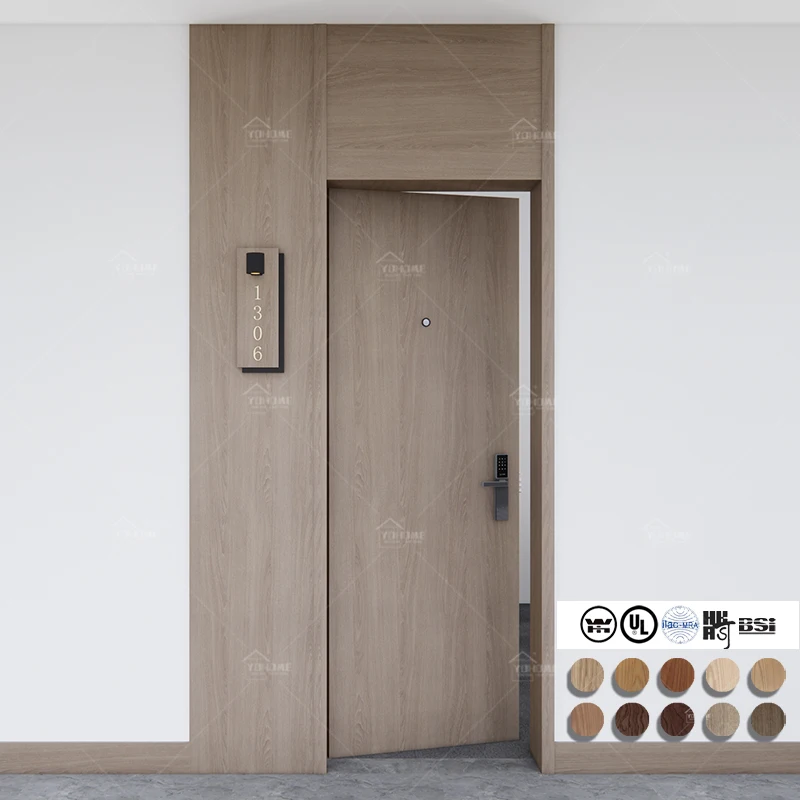China top manufacturer custom EI 30 EI 60 EI 90 fireproof door WH BS EN AS CE listed fire rated door wooden fire door