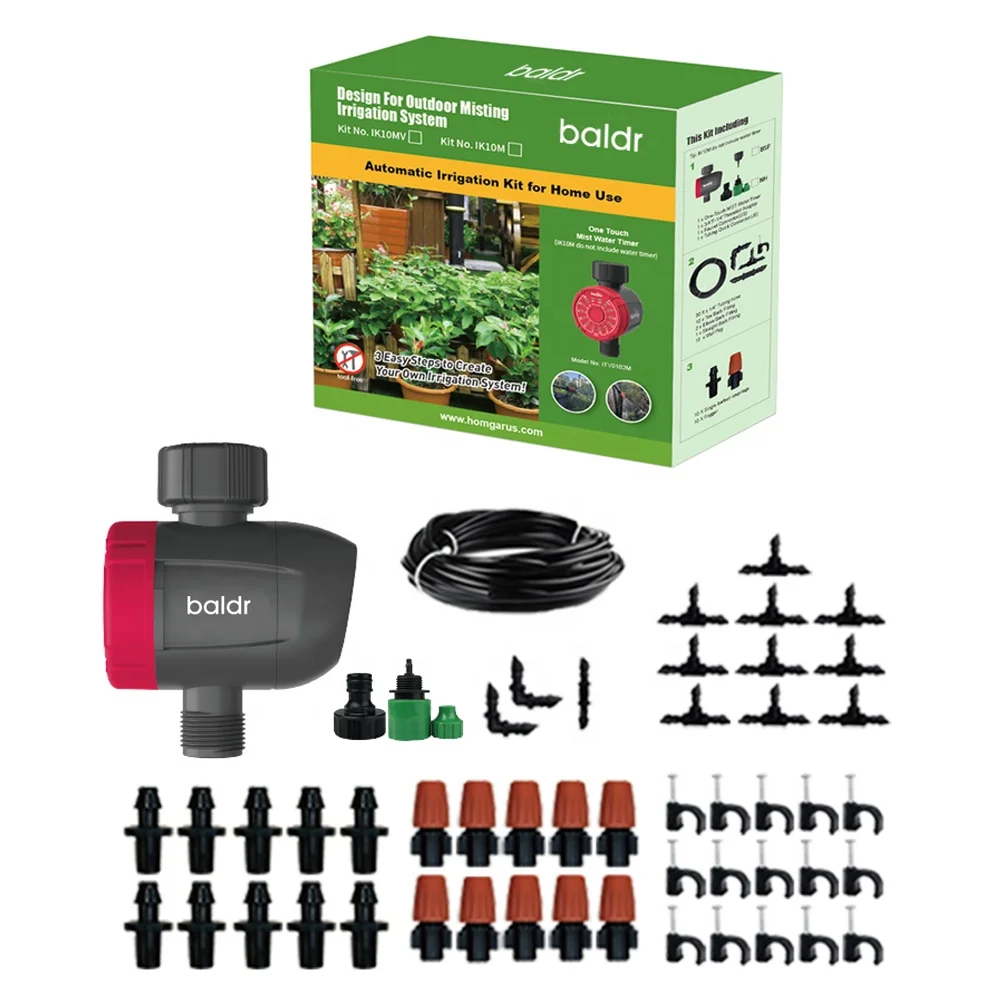 BSP Drip DIY Home Garden Water Timer Misting Spray Micro Plastic Automatic Irrigation Kit