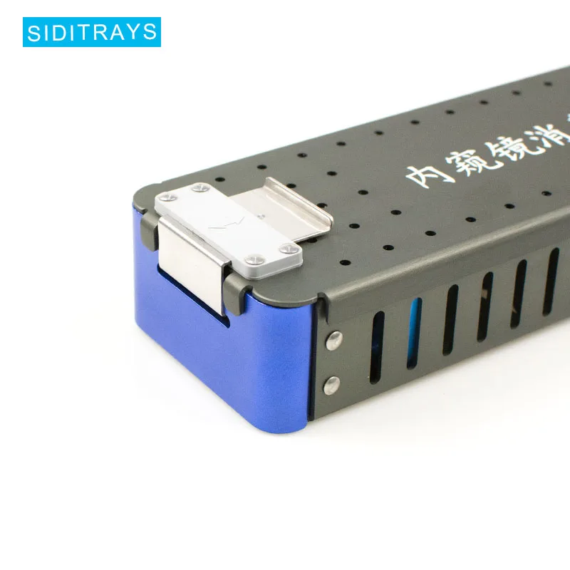 Aluminium alloy endoscope sterilization containers endoscope disinfection box scope sterilization trays