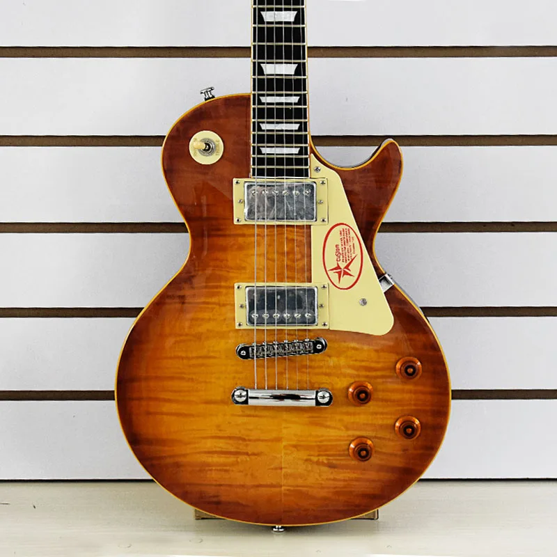 
Krait 6 string electric guitar LP guitar flame maple top mahogany body mahogany neck OEM guitar factory outlet 