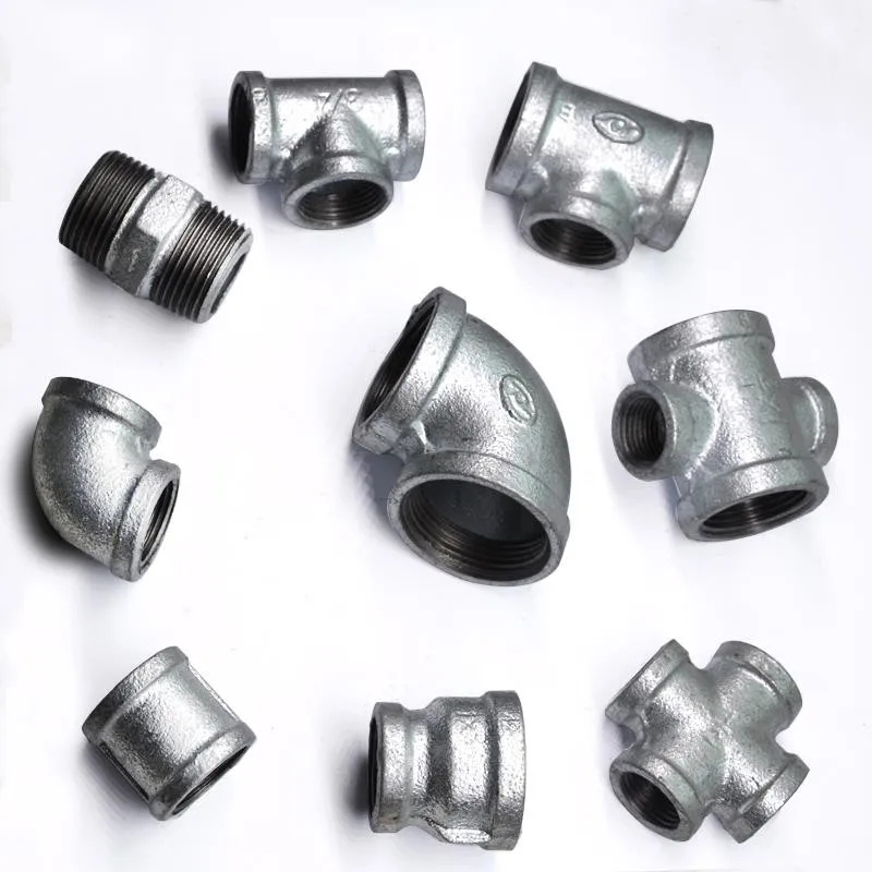 Galvanized Malleable Cast Iron Pipe Fittings Carbon Steel Pipe Nipple Fittings Hot Dipped Galvanized Plumbing Pipe Fittings