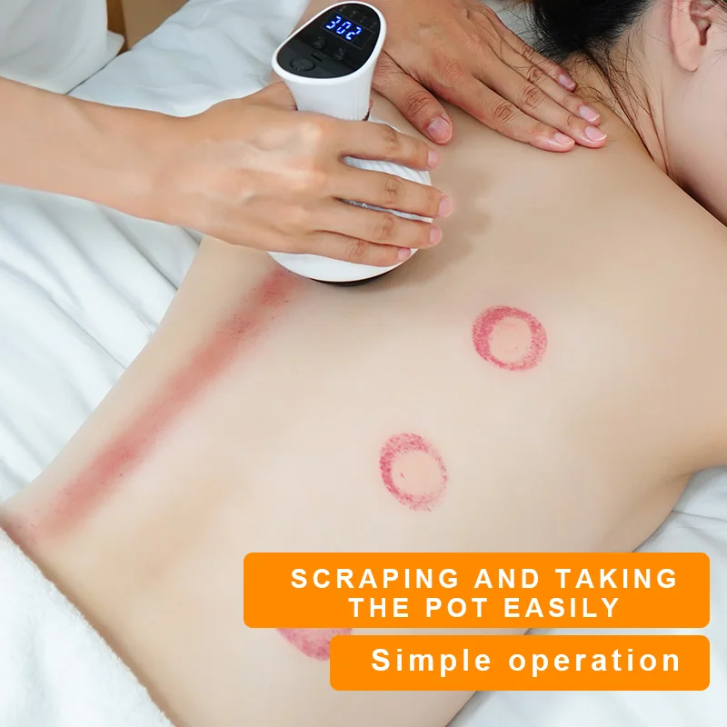 3 in 1 Portable Scraping Cupping Heating Vibration Massage Electric Cupping Massager Therapy Machine Infrared Vacuum Smart Cuppi