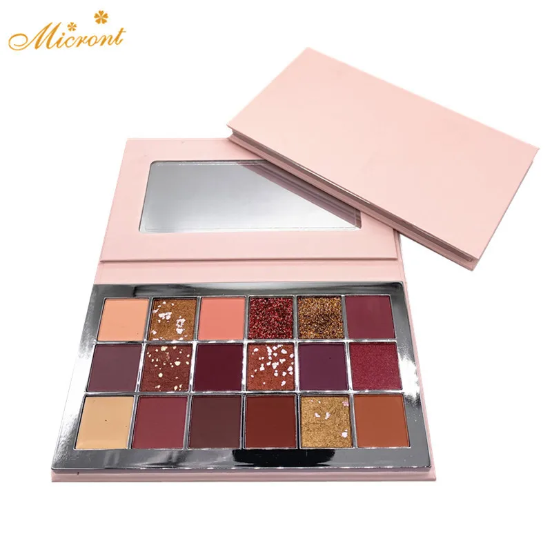 Custom your logo makeup beauty eyeshadow palette low moq 18 colors matte eyeshadow palette private label