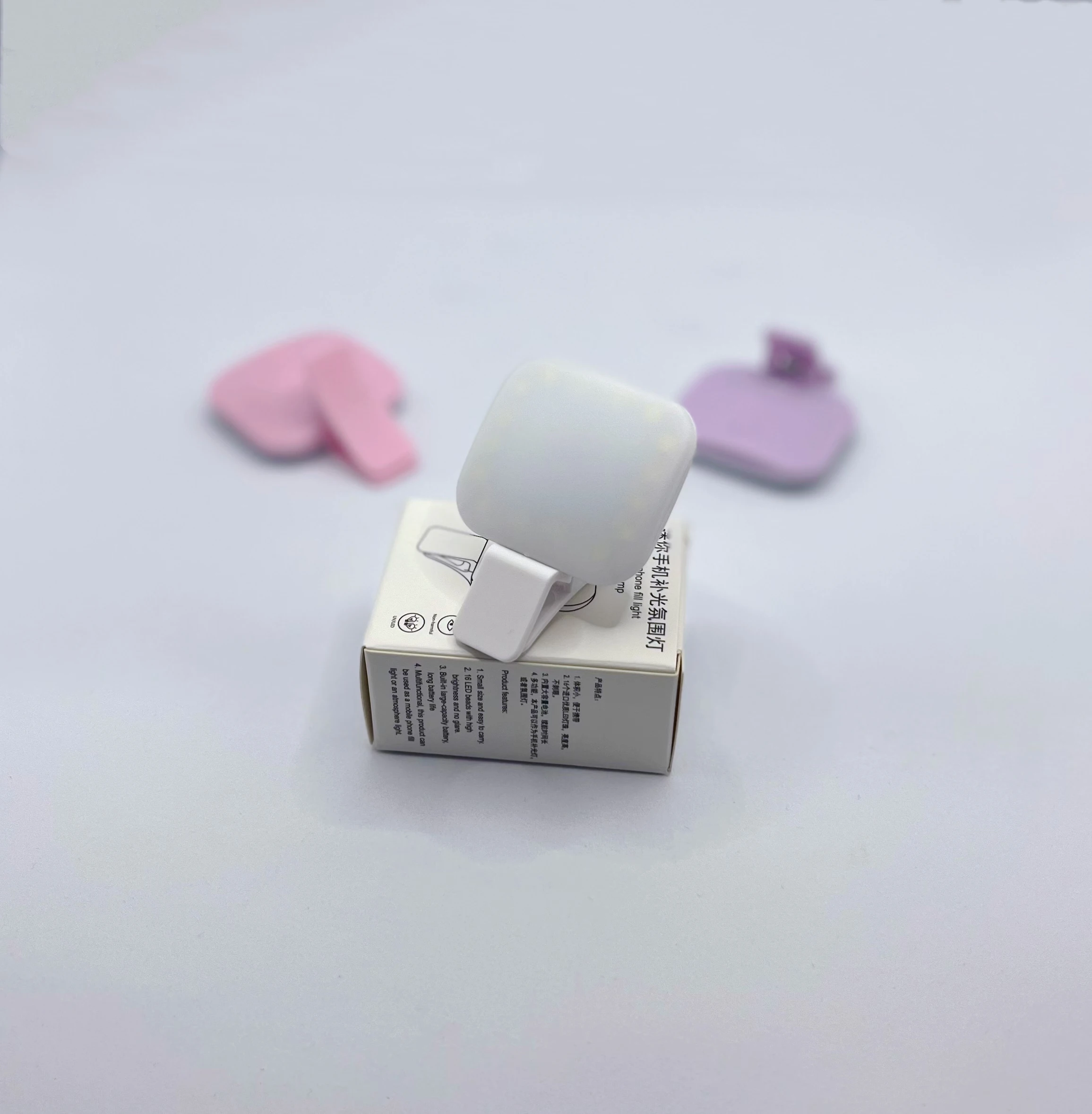 Gadgets 2024 Rechargeable LED Camera Selfie Ring light Flash Mobile Cell Phone Selfie Fill LED Light for phone