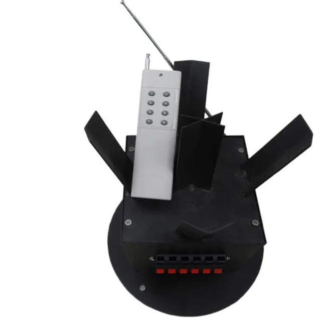 Remote Control 6p Rotating Indoor Pyrotechnic Stage Fountain Machine Fireworks Firing System Cold Pyro Machine for Wedding Decor