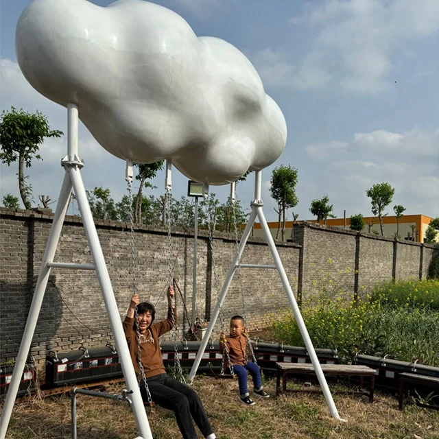 Outdoor Interactive Leisure Network Popular Square Area Camping Glowing Clouds Rainbows with Swings Amusement Park Facilities