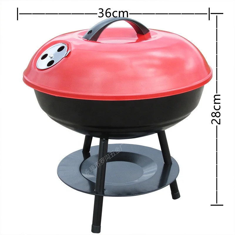  customize 14 inches Mini Apple round bbq stove colourful barbecue non-stick Ball barbeque grill garden outdoor kitchen
