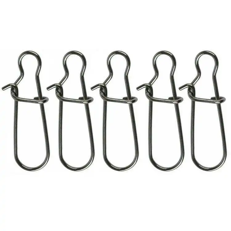 Fishing Duo-Lock Snap Stainless Steel  Hooked snaps fishing Freshwater Saltwater Tackle Fishing Gear Solid Wires Quick