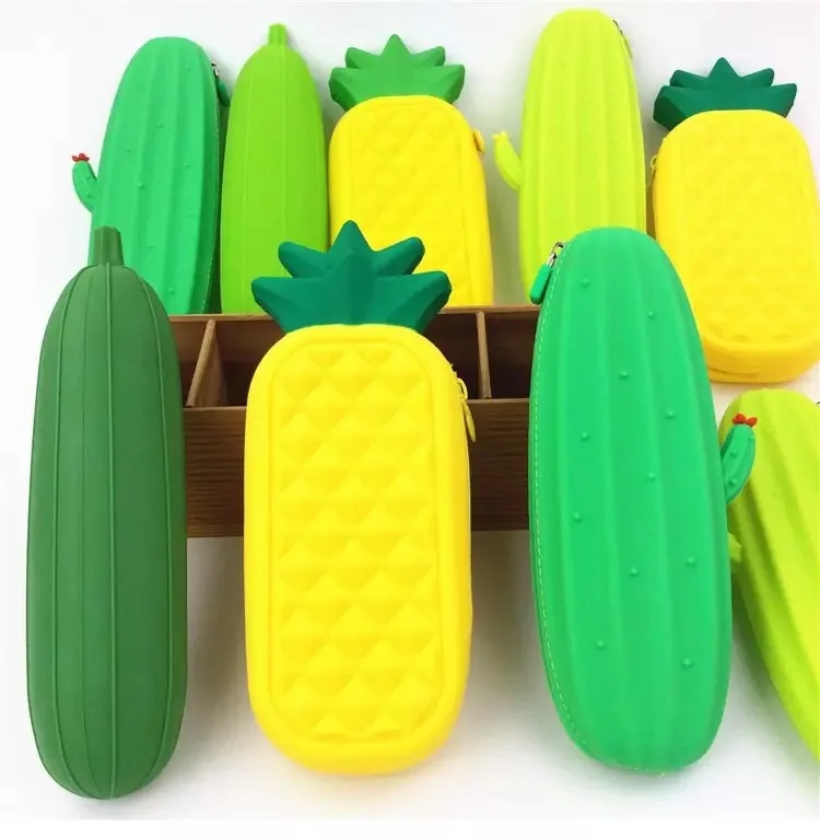 Lovely Silicone Pencil Box Durable Silicone Pencil Case Pupil Pencil Storage Bag