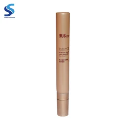 OEM 15 мл укрепляющий крем для глаз Косметическая трубка Барьерная ламинированная трубка массажный аппликатор для головы глянцевый алюминий с керамикой OEM ODM