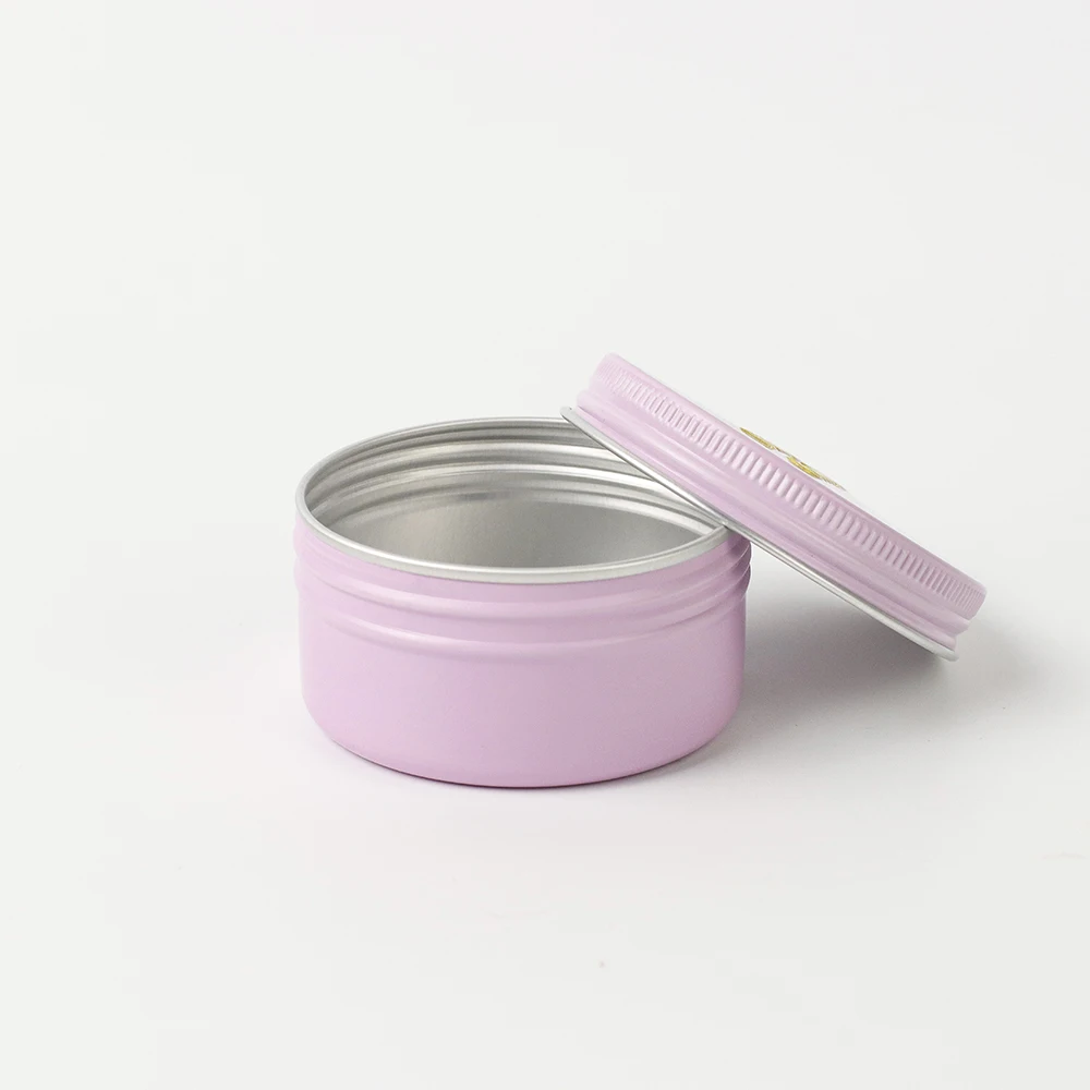 Recyclable Metal Can Packing 5ml 10ml 20ml 30ml 50ml Gold Aluminum Cosmetic Perfume Solid Cream Tin Container Metal Aluminum Ja