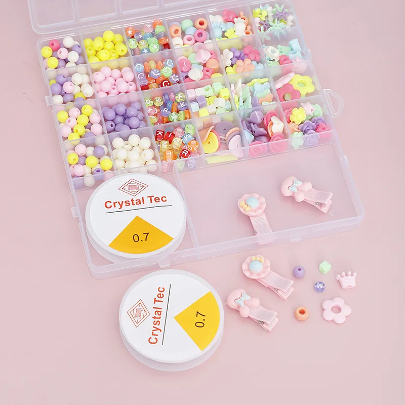 Custom 26 lattices Colorful beads lovely children Interesting educational toys Stained glass beads