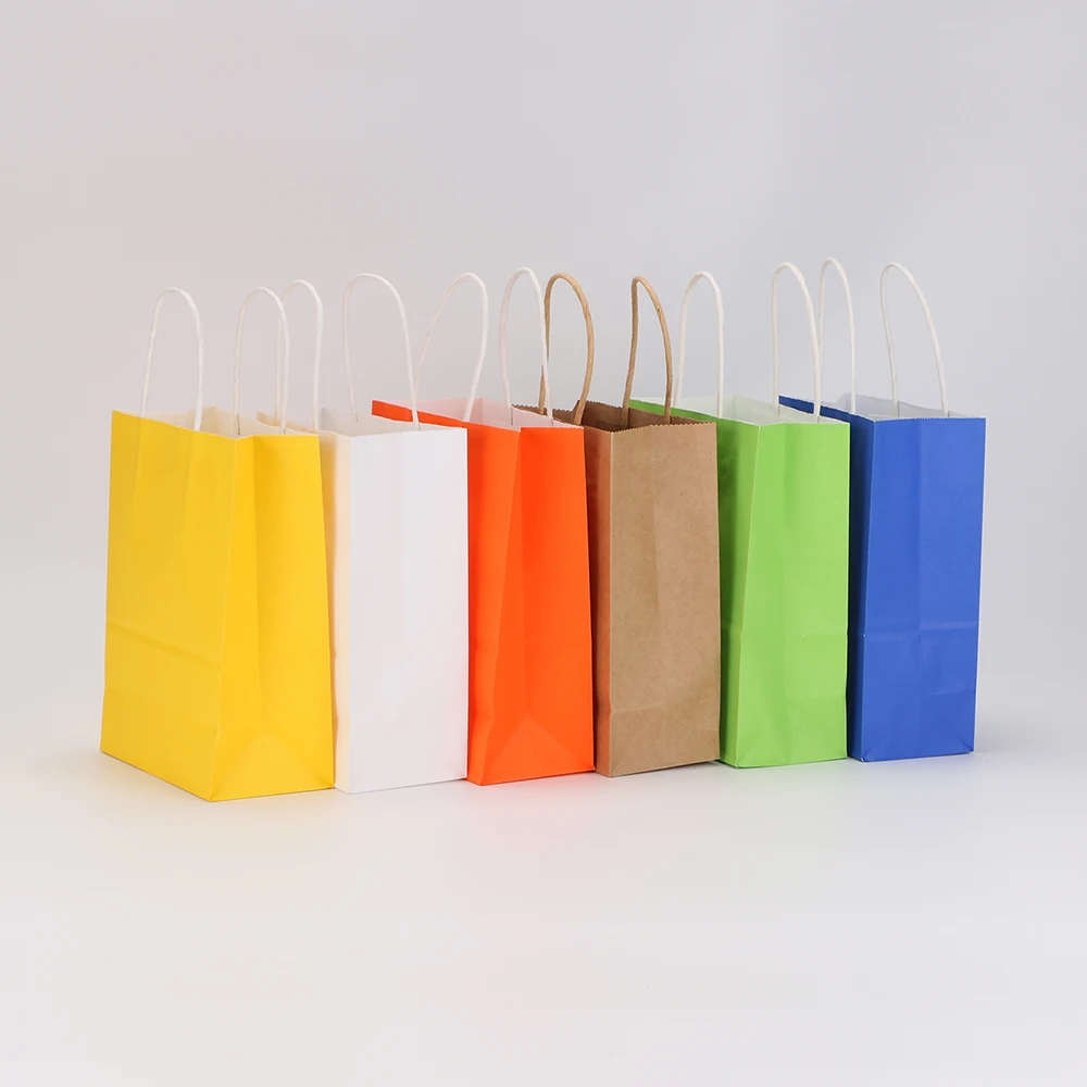 Customize Design Gift Shopping Paper Bag Kraft Paper Mailing Bags Brown White Black Eco Friendly Kraft Paper Bag With Handle