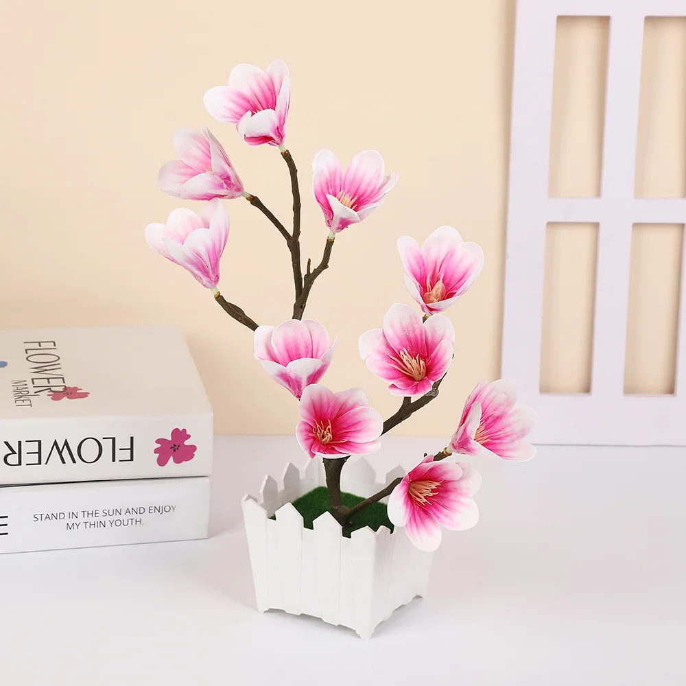 Искусственная Орхидея бонсай цветы искусственные орхидеи Цветочная композиция искусственная в горшках керамическом горшке для домашнего декора помещении