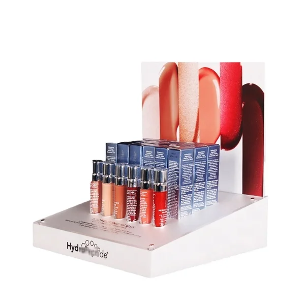 Custom Nail Art Lipstick Nail Polish Makeup Display Stand for Store/counter Top Acrylic Display for Cosmetics Shop