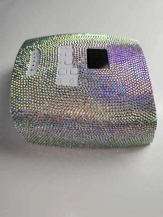 Wholesale New Bling rhinestone wireless battery charging nail uv lamp 66w rechargeable nail lamp cordless nail baking light tool
