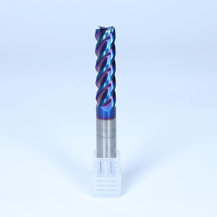 High hardness Strong wear resistance, fast chip removal Carbide 4 Flute Corner Radius End Mills HRC65 Round Nose Cnc Milling